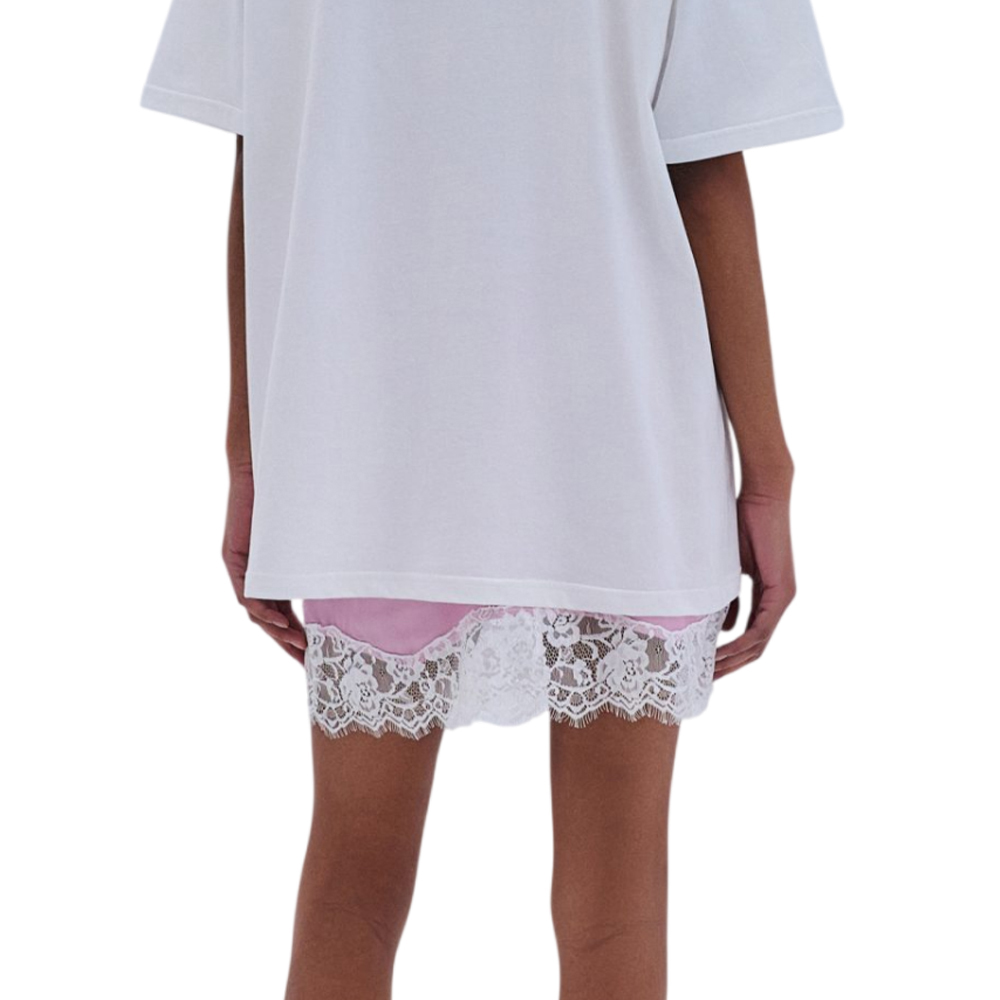 COMBOS KNITWEAR Skirt Mini Satin Lace Γυναικεία Φούστα Μίνι - 3