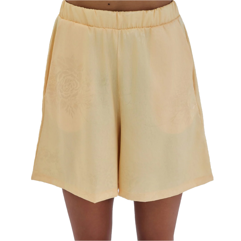 COMBOS KNITWEAR Shorts Jacquard Γυναικείο Σορτσάκι - Κίτρινο