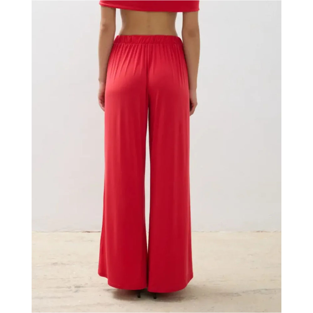COMBOS KNITWEAR Pants Wide Leg Γυναικείο Παντελόνι - 2