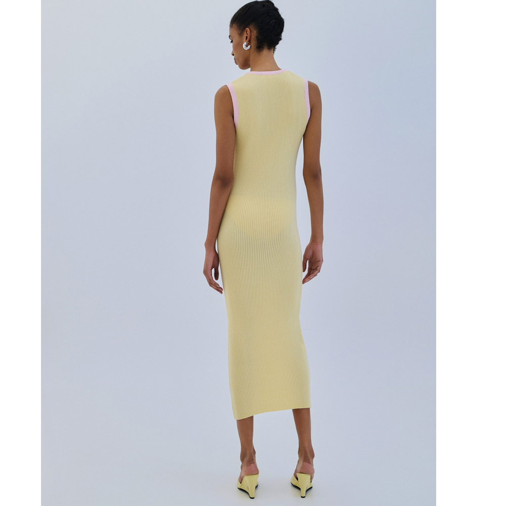 COMBOS KNITWEAR Dress Maxi Starfish Buttons Γυναικείο Φόρεμα Μάξι - 2