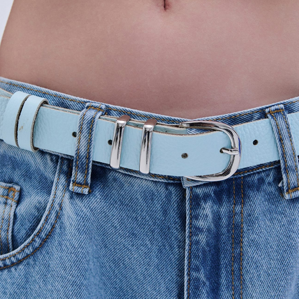 COMBOS KNITWEAR Belt Leather V Tip Γυναικεία Ζώνη - 2