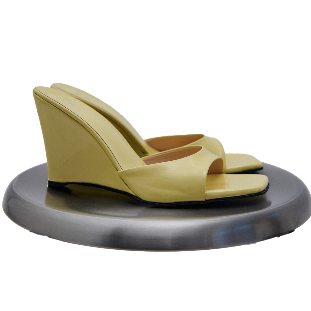 COMBOS KNITWEAR Mules Square Toe  Γυναικεία Πέδιλα - Κίτρινο