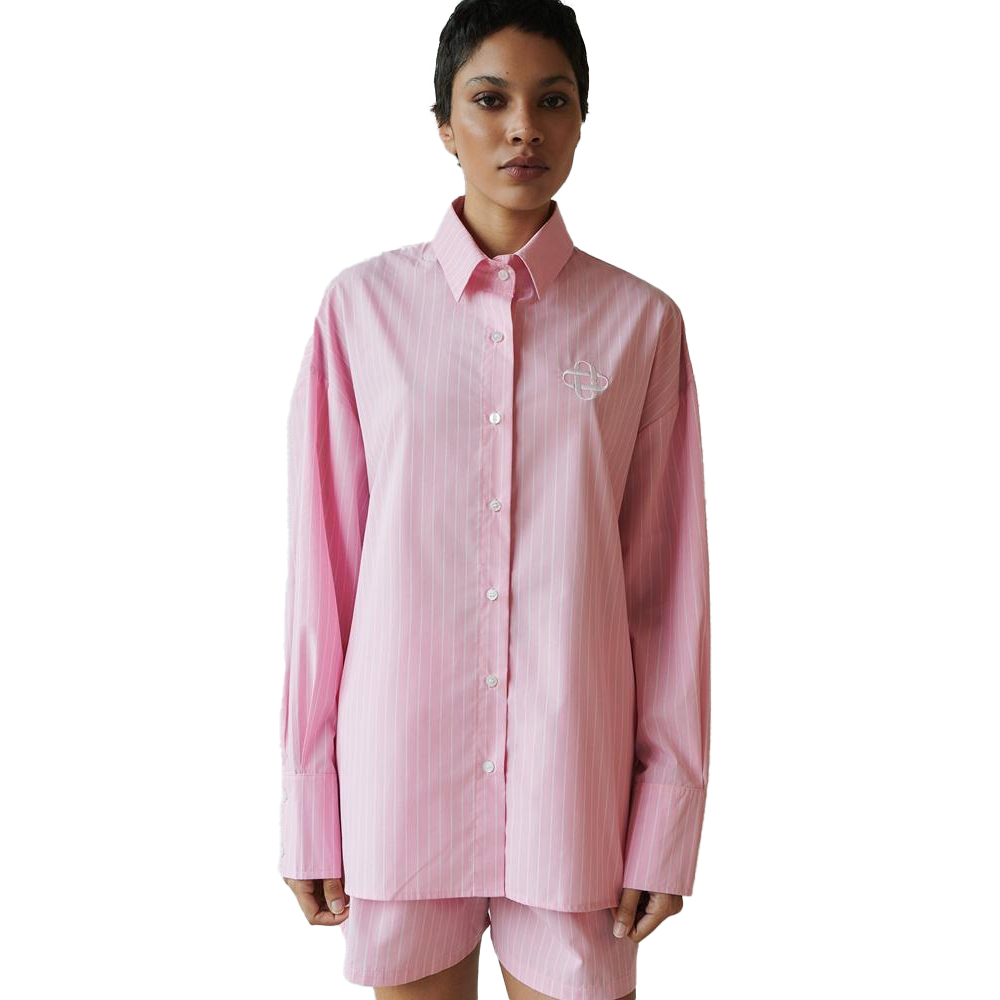 COMBOS KNITWEAR Shirt Striped Γυναικείο Πουκάμισο - Ροζ