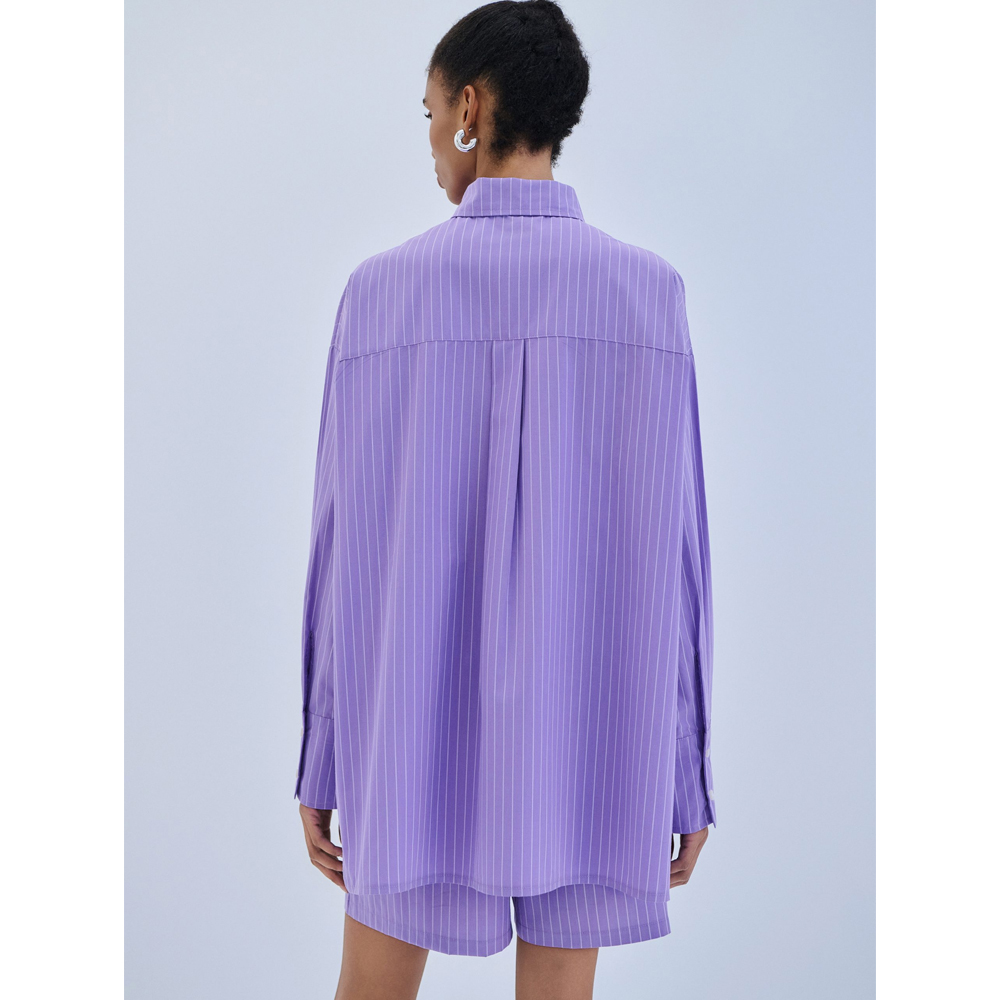 COMBOS KNITWEAR Shirt Striped Γυναικείο Πουκάμισο - 2