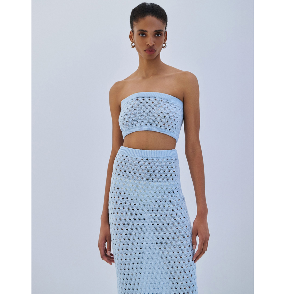 COMBOS KNITWEAR Skirt Maxi Knit Γυναικεία Φούστα Μάξι Πλεκτή - 3