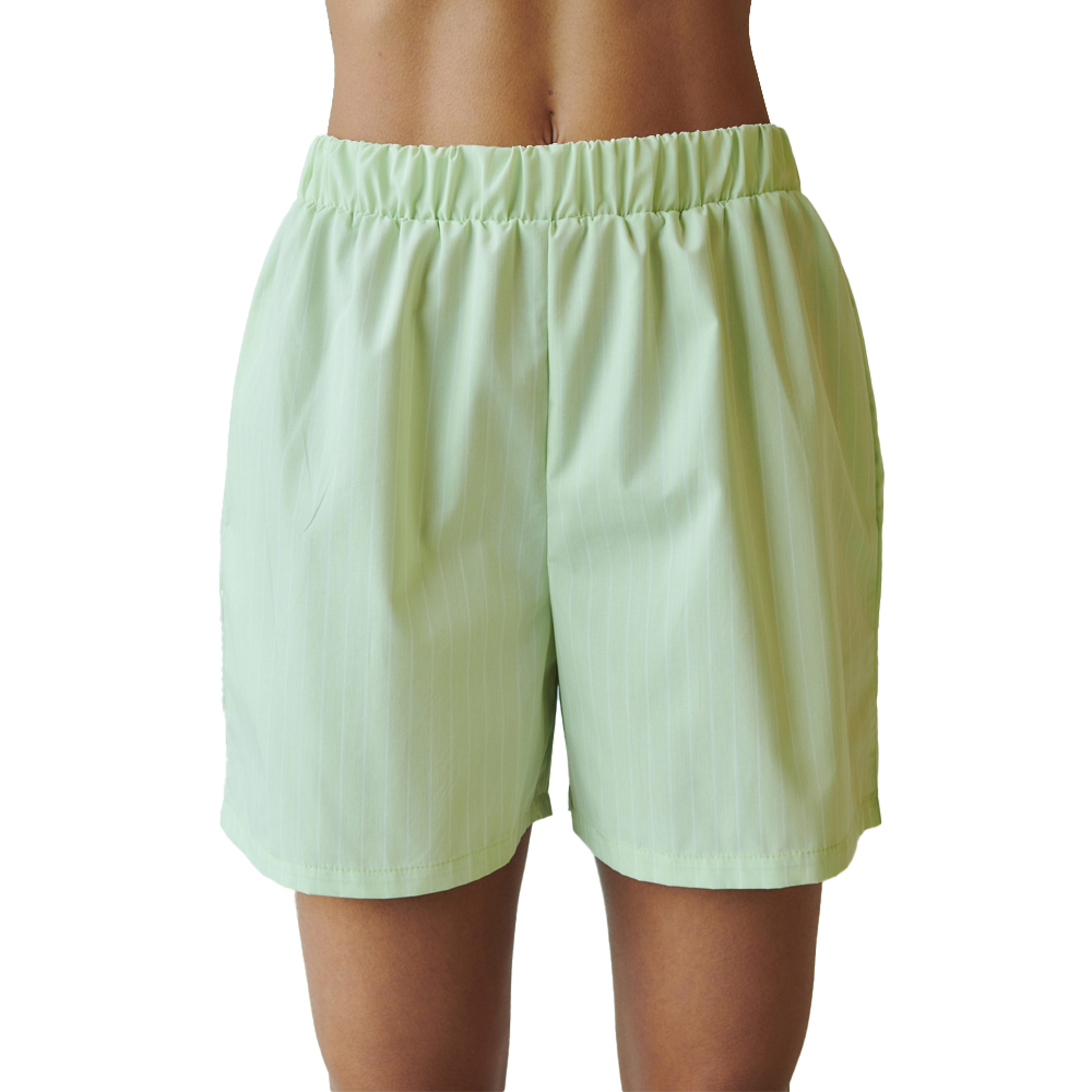 COMBOS KNITWEAR Shorts Striped Γυναικείο Σορτς - Πράσινο