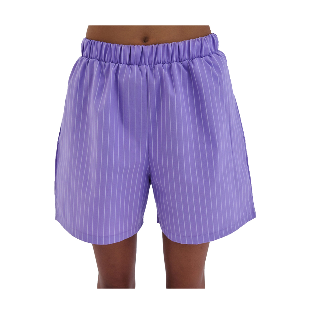 COMBOS KNITWEAR Shorts Striped Γυναικείο Σορτς - Μωβ