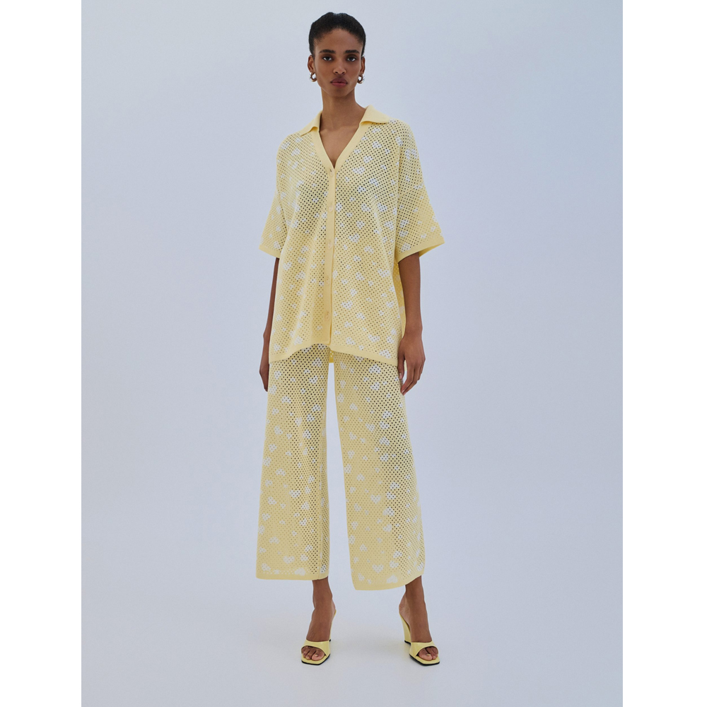 COMBOS Cardigan Polo V Hearts Γυναικεία Ζακέτα - 3