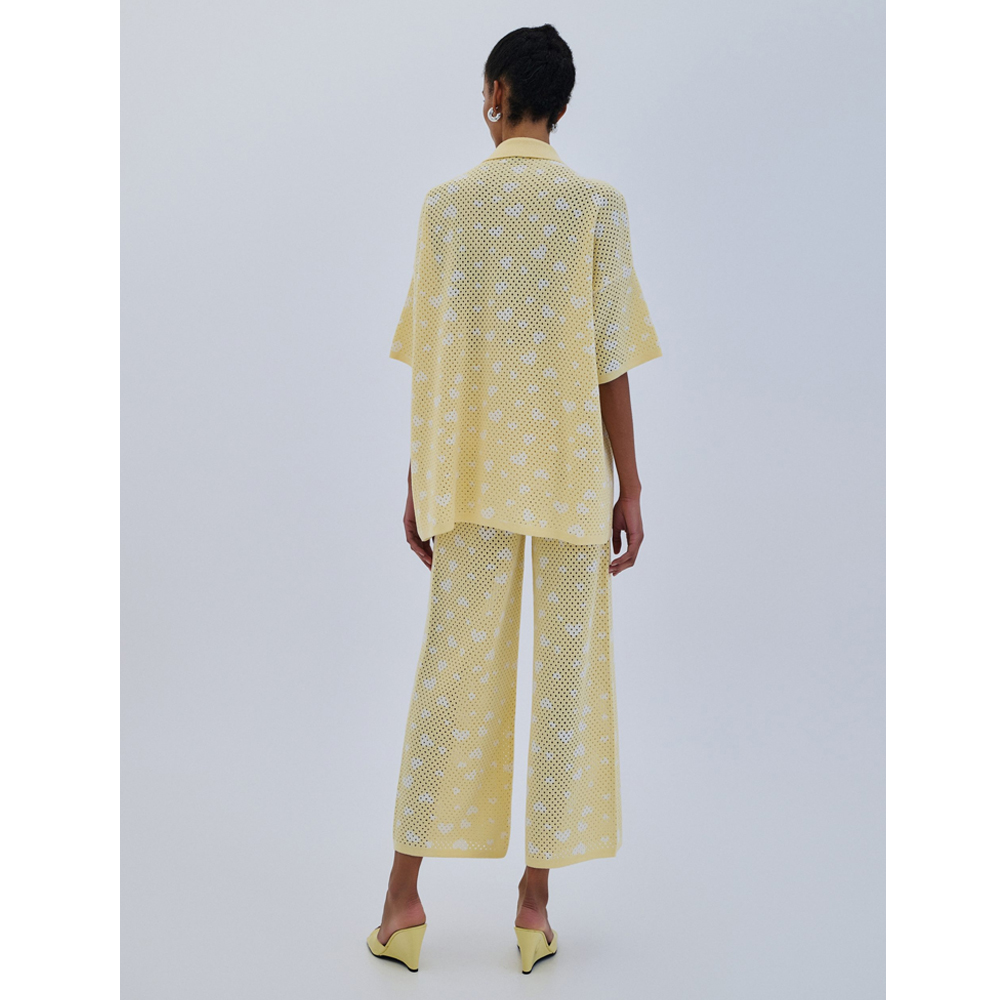 COMBOS KNITWEAR Pants Knit Hearts Γυναικείο Παντελόνι - 2