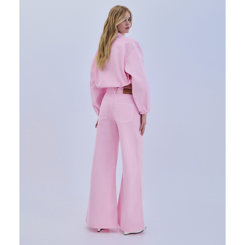 COMBOS KNITWEAR Denim Jacket Crop  Γυναικείο Μπουφάν Τζιν - 2