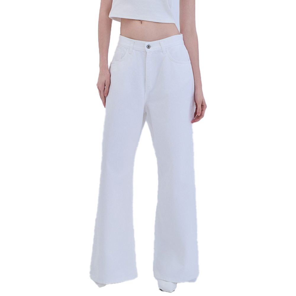 COMBOS KNITWEAR Denim Trouser Γυναικείο Τζιν Παντελόνι - Λευκό