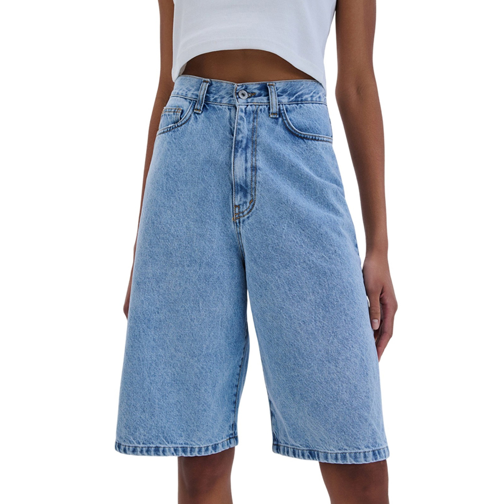 COMBOS KNITWEAR Denim Bermuda Γυναικεία Βερμούδα Τζιν - Μπλε