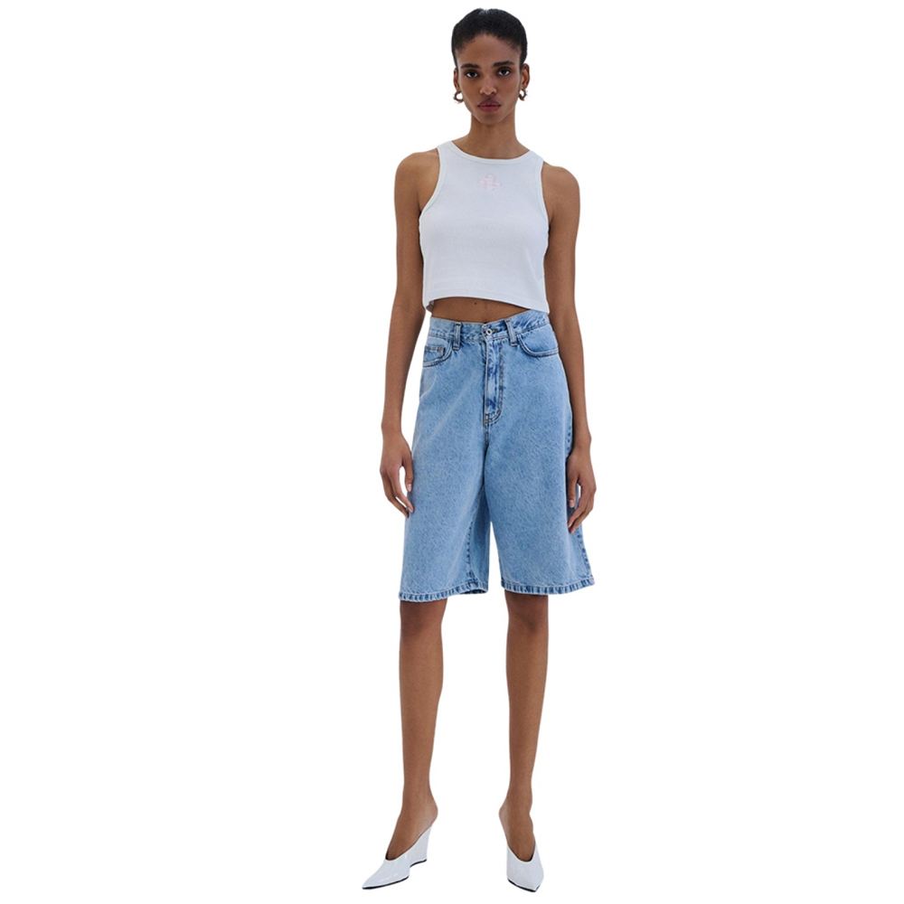COMBOS KNITWEAR Denim Bermuda Γυναικεία Βερμούδα Τζιν - 3