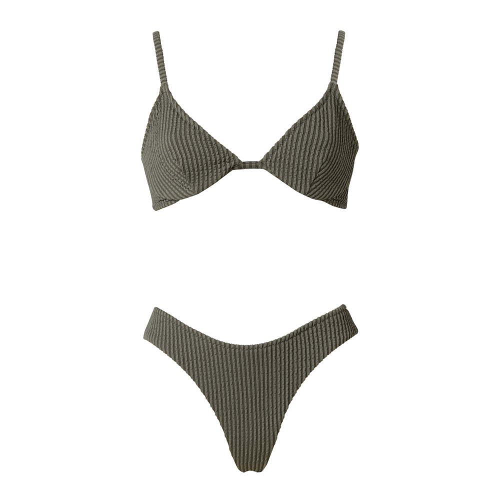STEFANIA FRANGISTA Calisa Curly Khaki Μαγιό Σετ Μπικίνι - Χακί