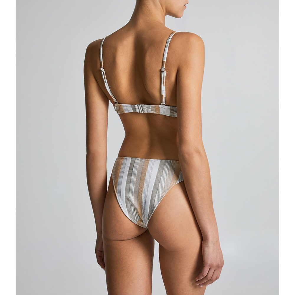 STEFANIA FRANGISTA Astrid Metallic White Μαγιό Σετ Μπικίνι  - 2
