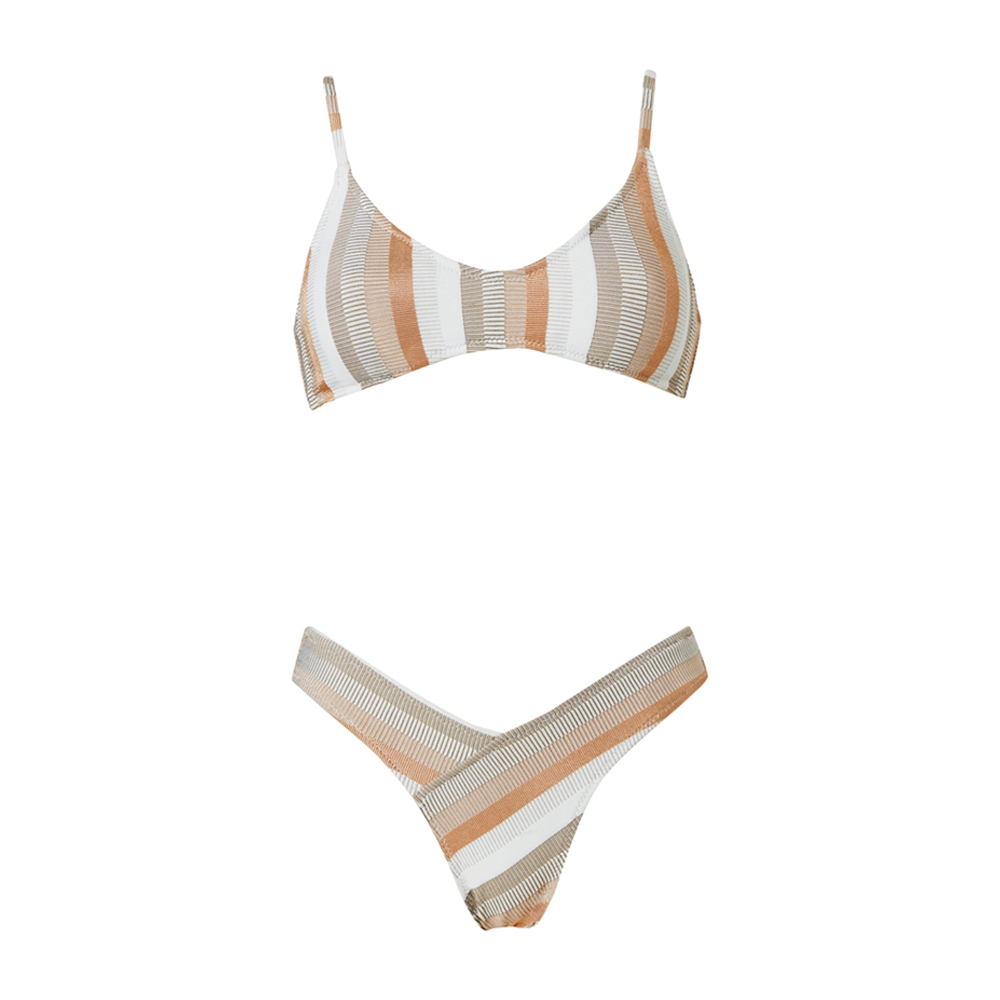 STEFANIA FRANGISTA Astrid Metallic White Μαγιό Σετ Μπικίνι  - 3