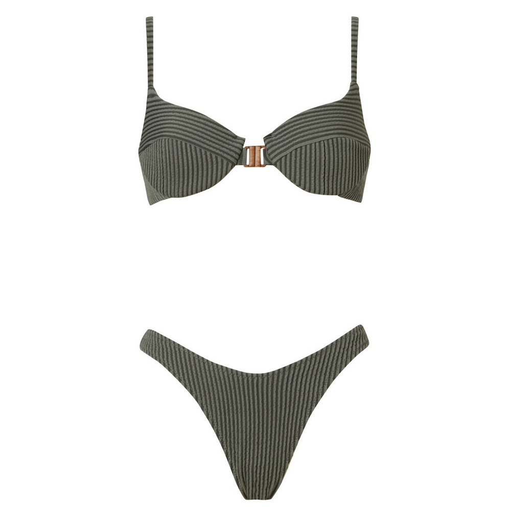 STEFANIA FRANGISTA Dakota Curly Khaki  Μαγιό Σετ Μπικίνι - 3