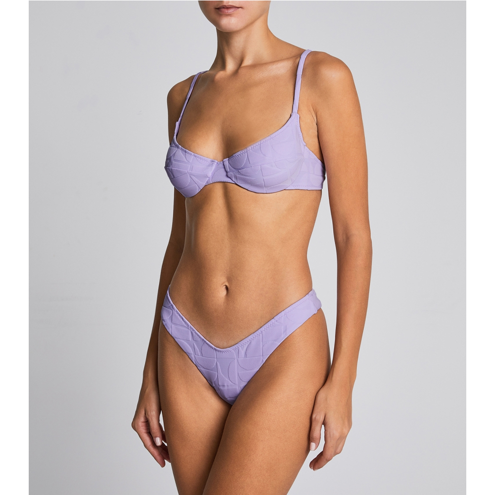 STEFANIA FRANGISTA Prince Lavender Jacquard Μαγιό Σετ Μπικίνι  - 3