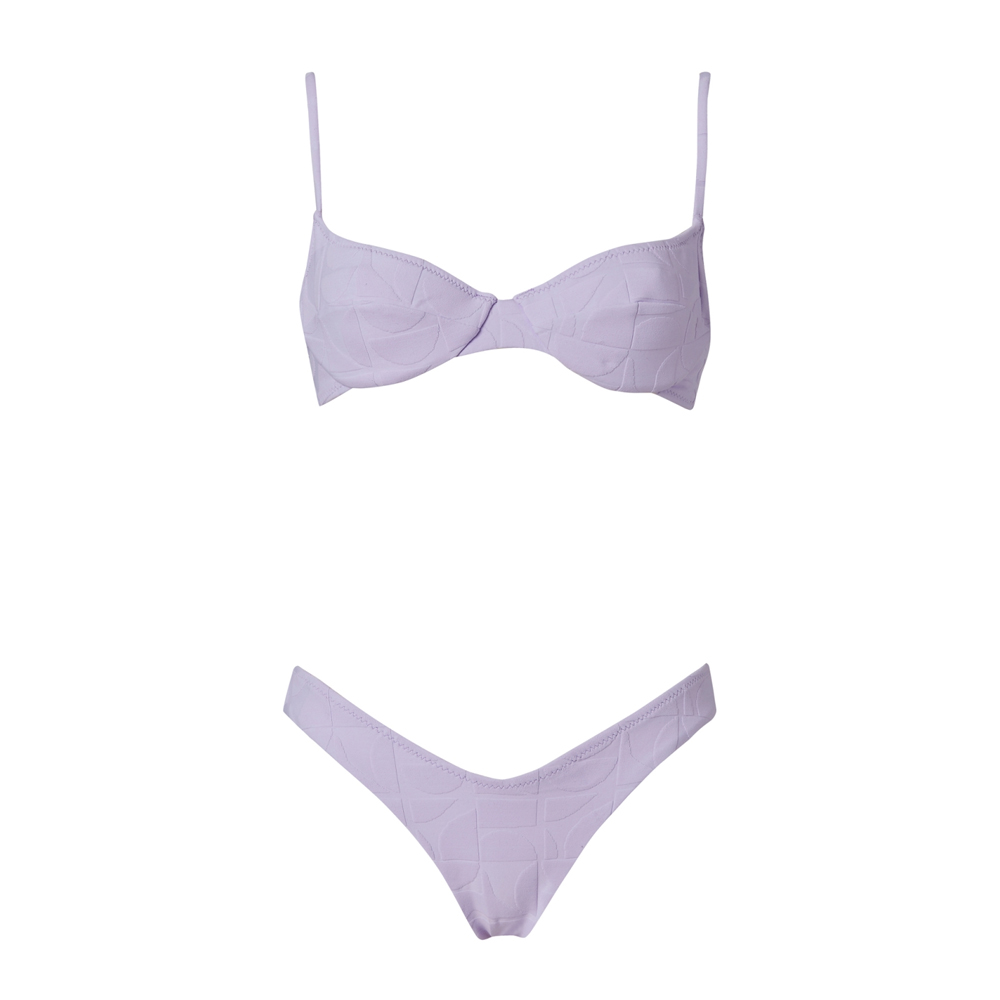 STEFANIA FRANGISTA Prince Lavender Jacquard Μαγιό Σετ Μπικίνι  - 4