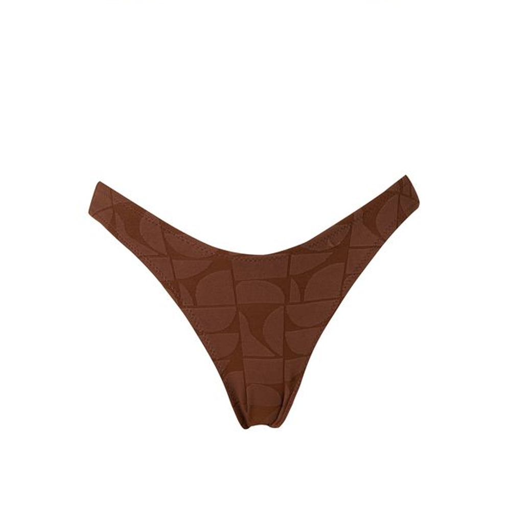 STEFANIA FRANGISTA Melita Coffee Jacquard Μαγιό Σετ Μπικίνι - 3