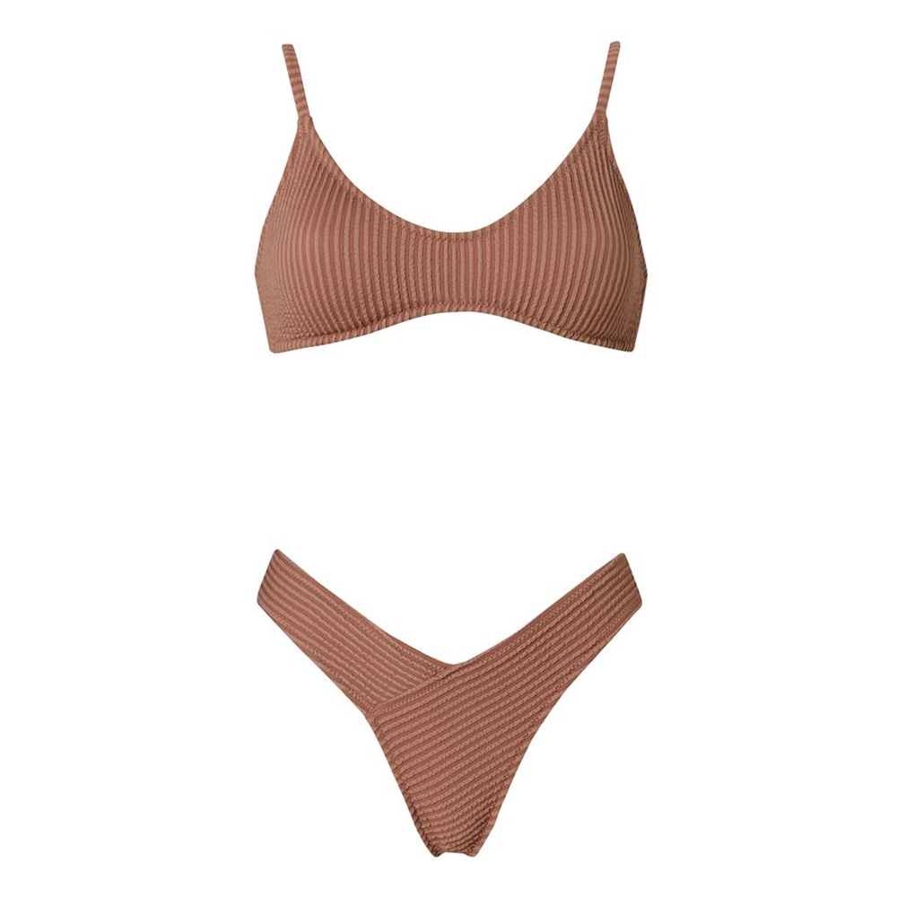 STEFANIA FRANGISTA Astir Mocha Curly Μαγιό Σετ Μπικίνι - Καφέ