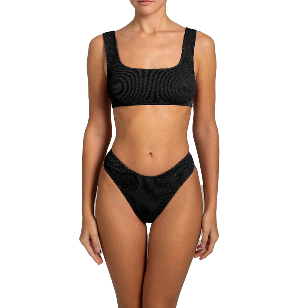 STEFANIA FRANGISTA August Metallic Black Μαγιό Σετ Μπικίνι - Μαύρο