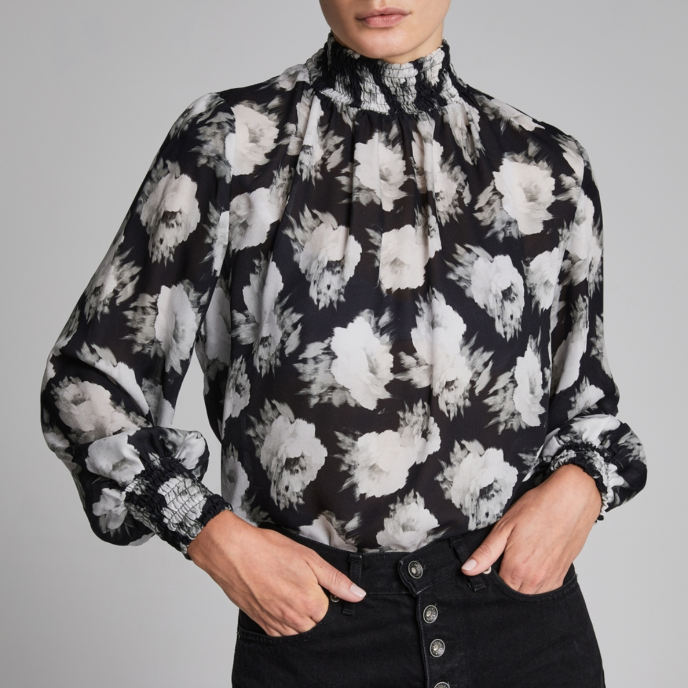 STEFANIA FRANGISTA Aretha Floral Blouse Γυναικεία Μπλούζα  - 2