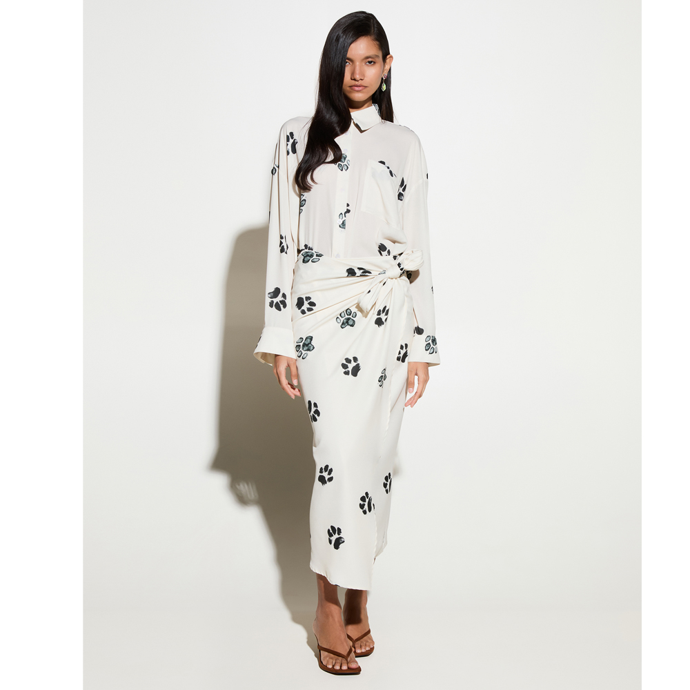 MILKWHITE Print  Wrap Skirt  Γυναικεία Φούστα - 2