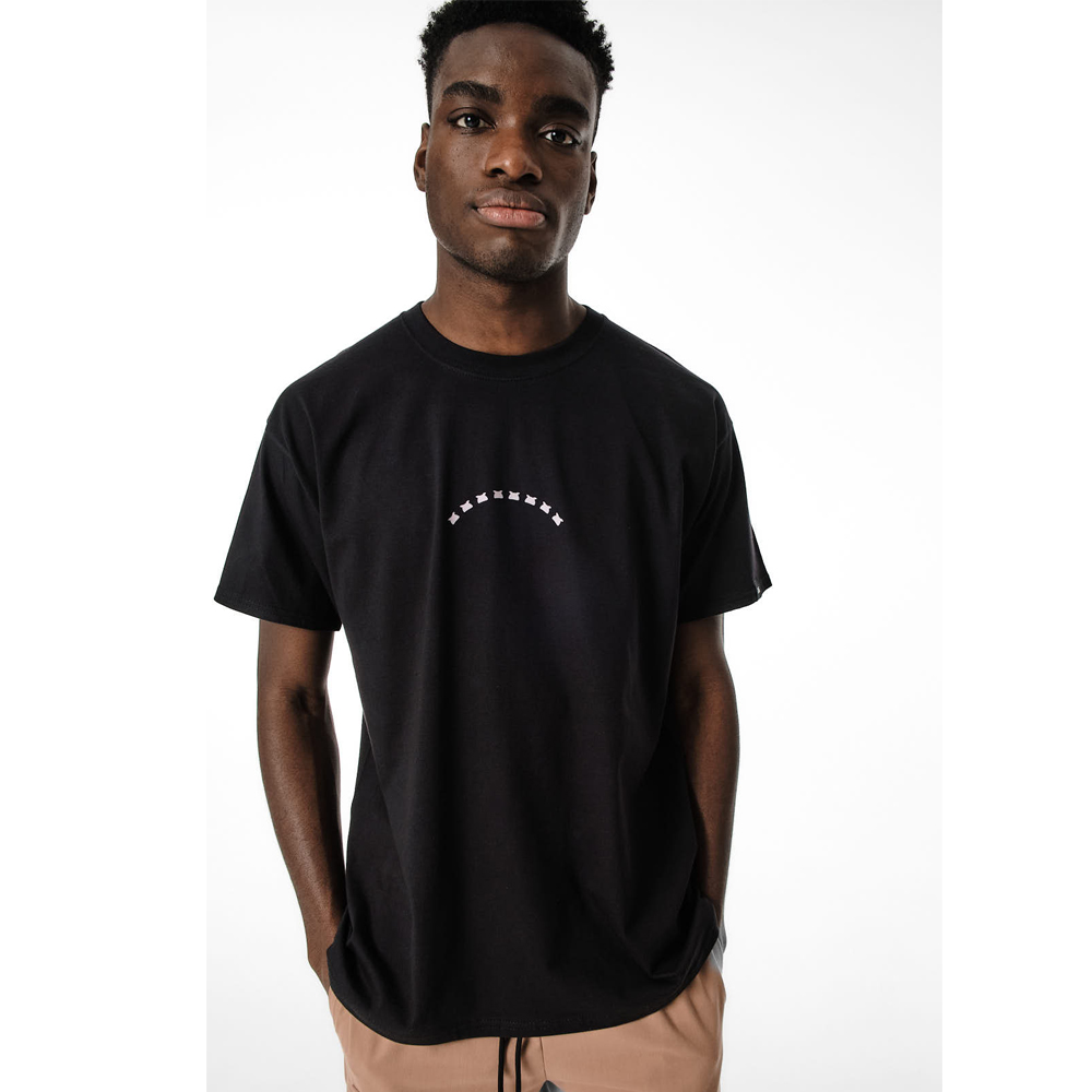 OWL T-shirt Black Owl Semicircle Unisex T-Shirt - Μαύρο