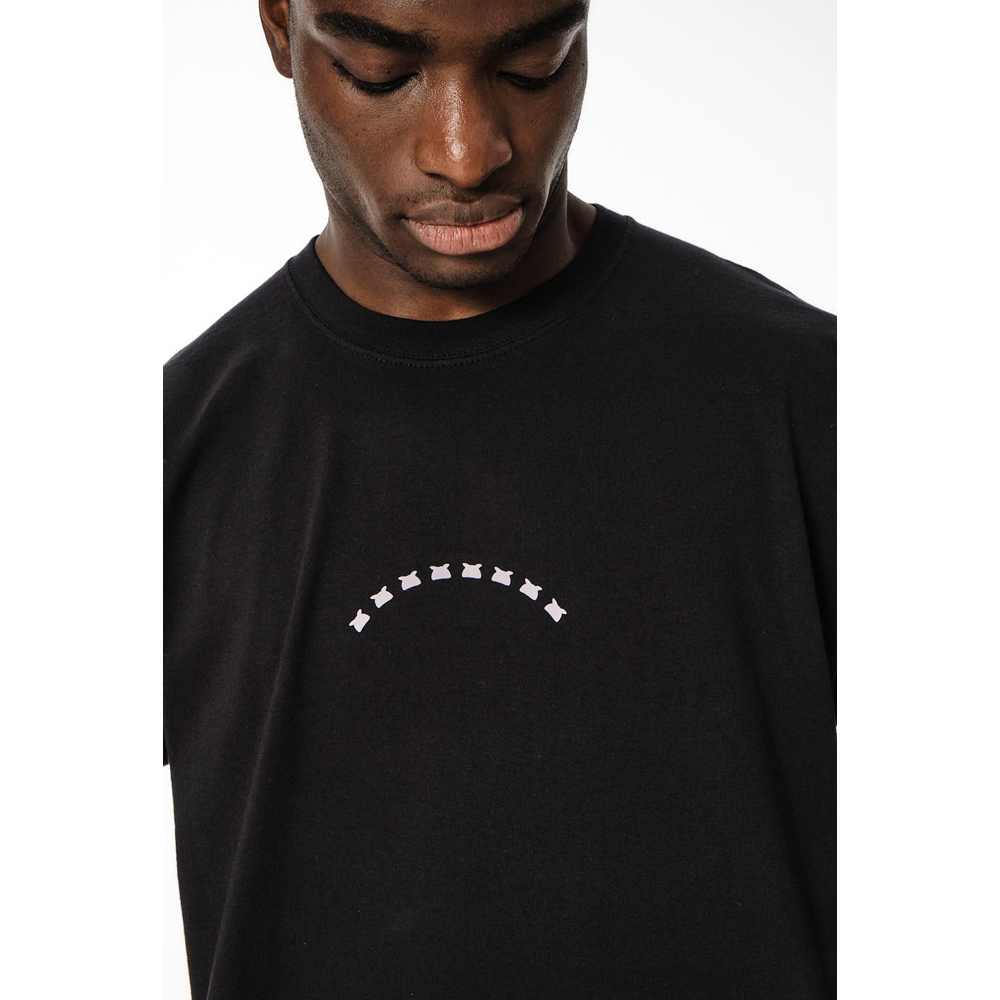 OWL T-shirt Black Owl Semicircle Unisex T-Shirt - 3