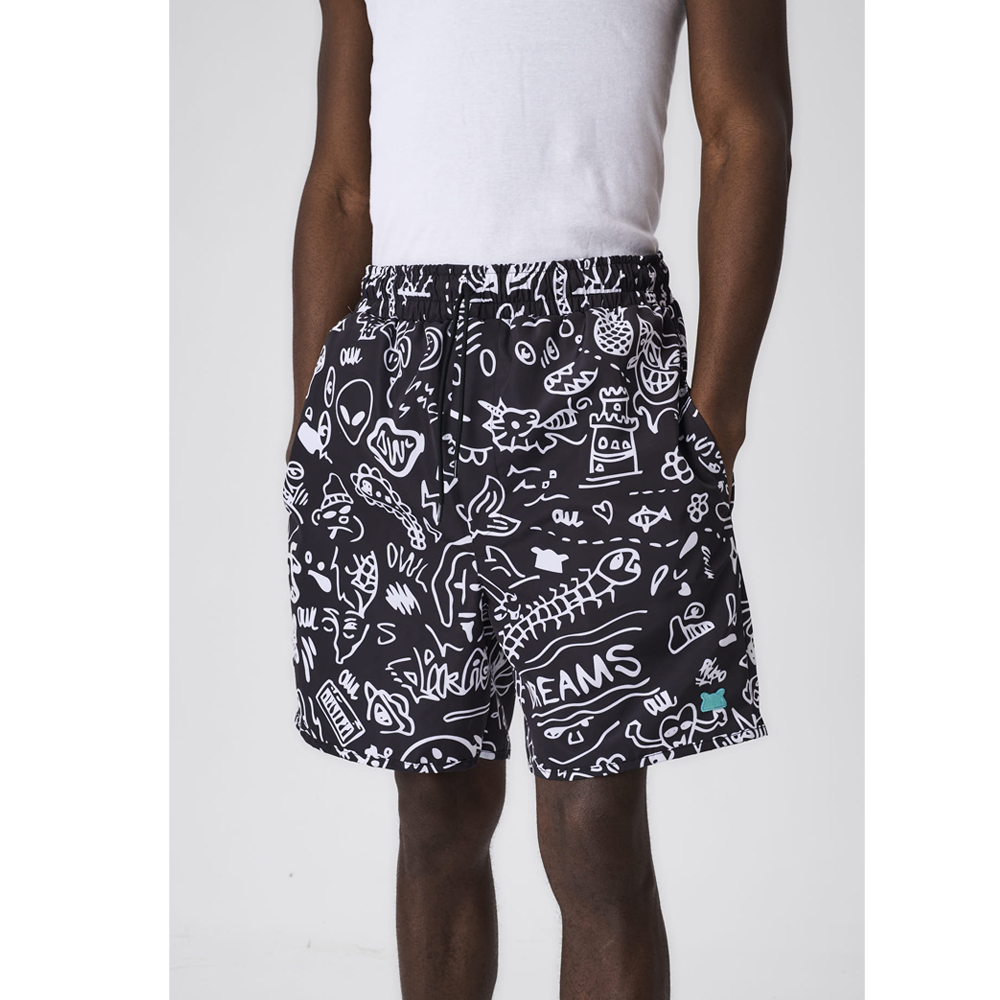 OWL Swimwear Black Pikie Pattern Ανδρικό Μαγιό - 2