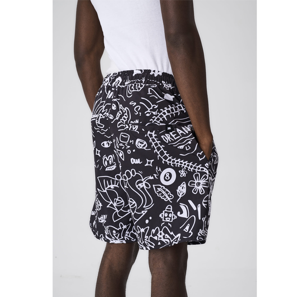 OWL Swimwear Black Pikie Pattern Ανδρικό Μαγιό - 3