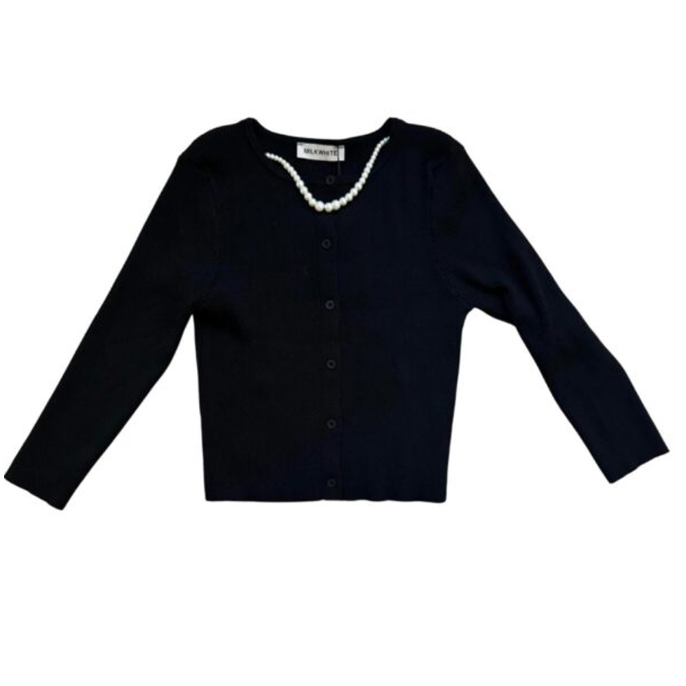 MILKWHITE  Γυναικεία Ζακέτα - Μαύρο