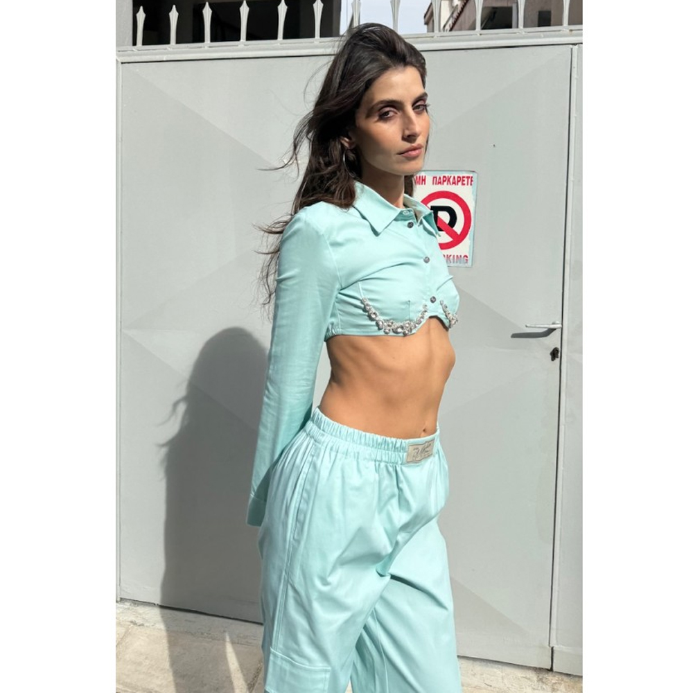 MILKWHITE Γυναικείο Πουκάμισο Με Κρύσταλλα  - 3