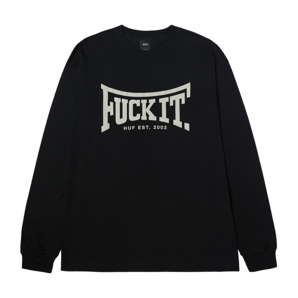 HUF Throwing Hands Long Sleeve Tee Ανδρική Μπλούζα με μακρύ μανίκι - Μαύρο