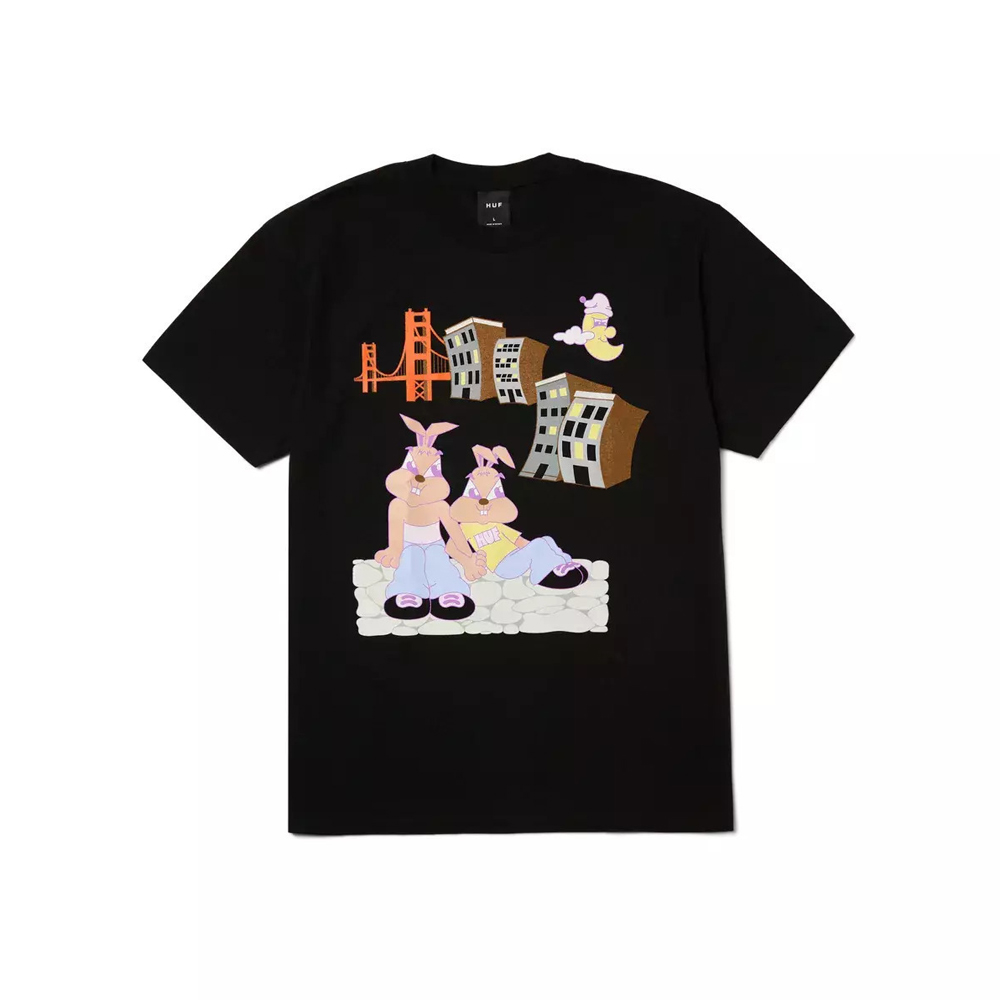 HUF Bae View Tee Ανδρικό T-Shirt - Μαύρο