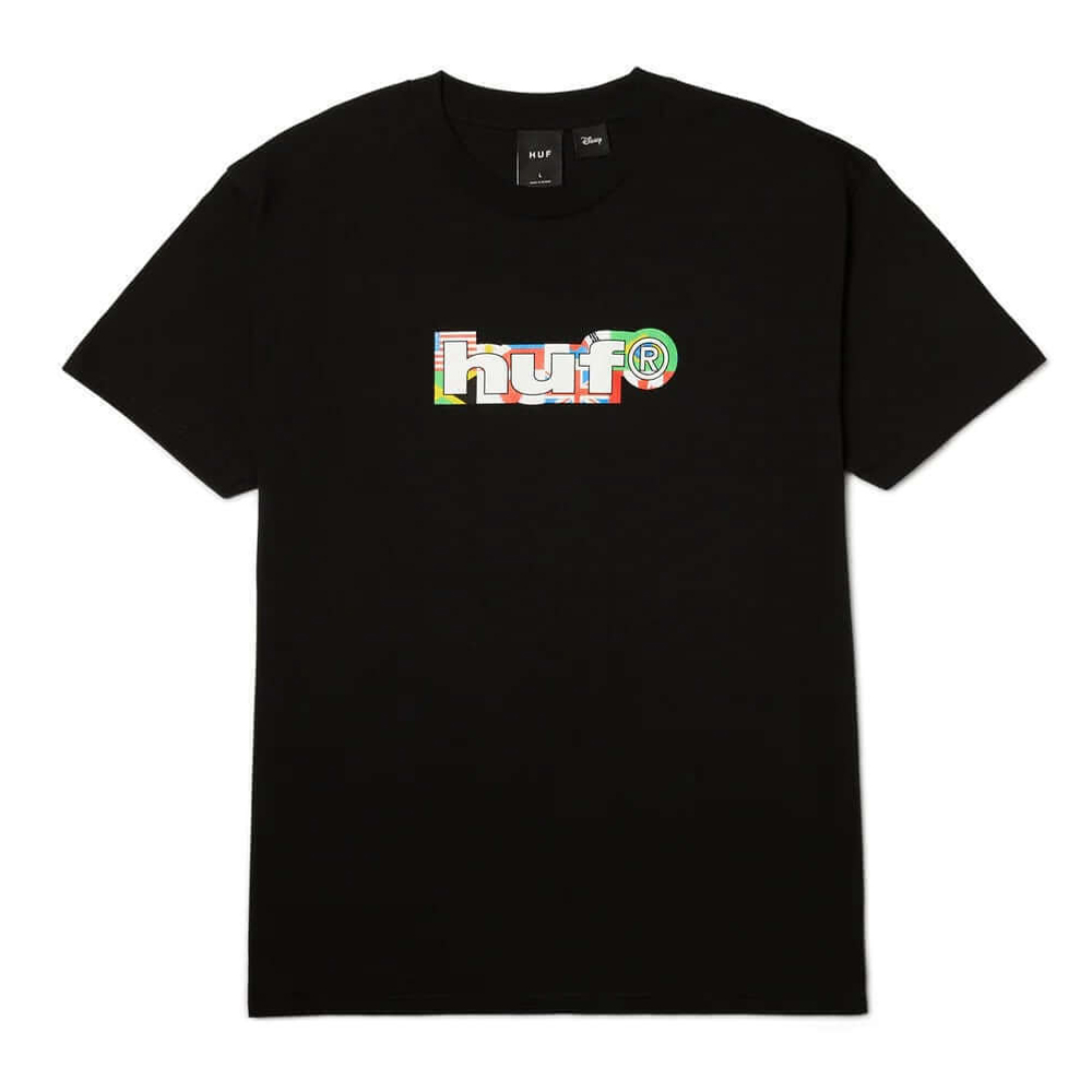 HUF Mickey World Tour Silhouette T-Shirt Ανδρικό T-Shirt - Μαύρο