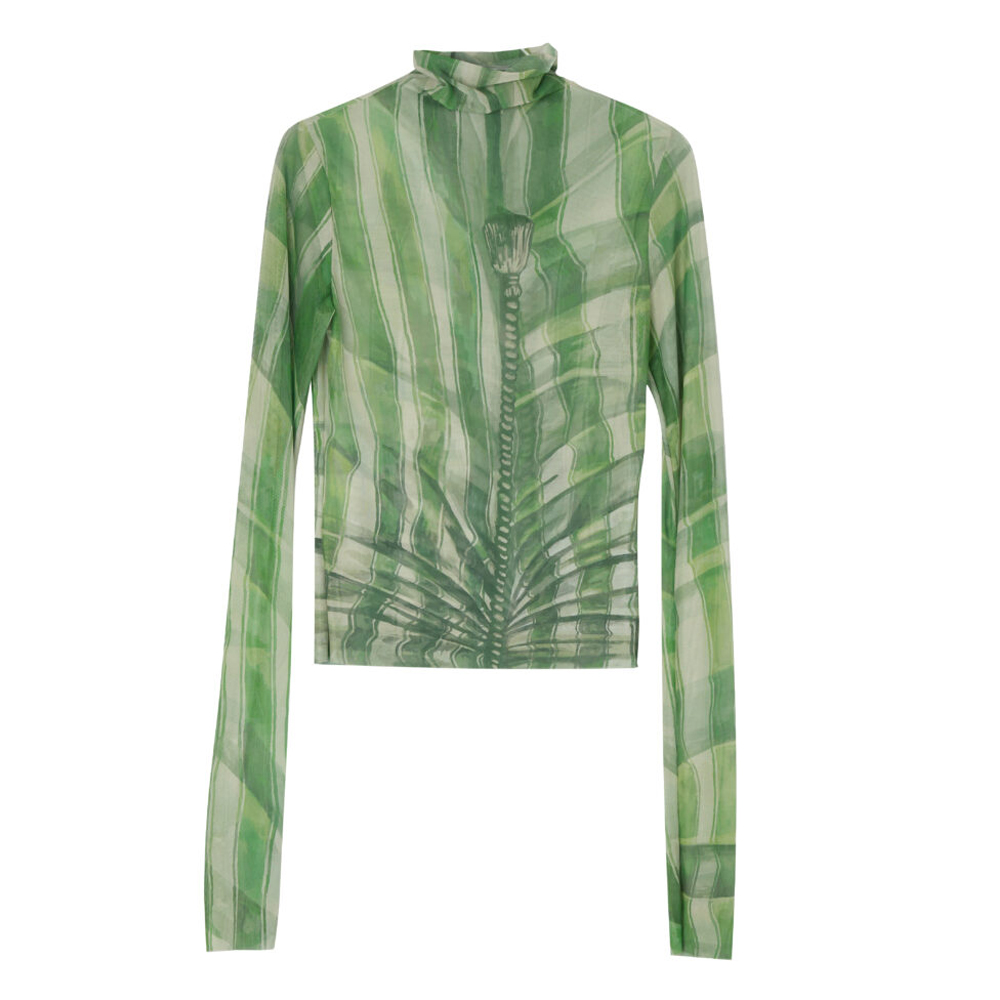 MILKWHITE Prinded Mesh Top  Γυναικεία Μπλούζα - 5