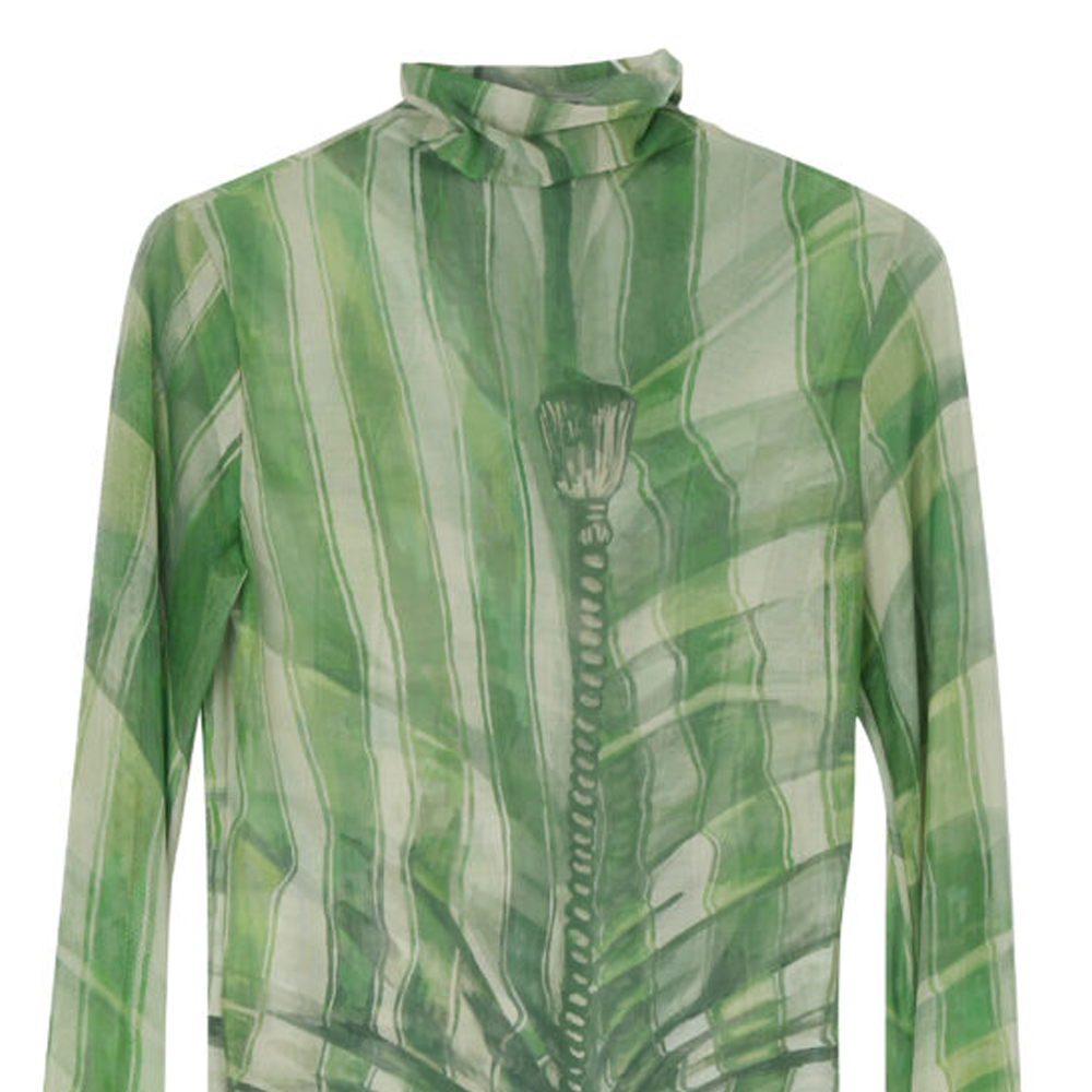 MILKWHITE Prinded Mesh Top  Γυναικεία Μπλούζα - 2