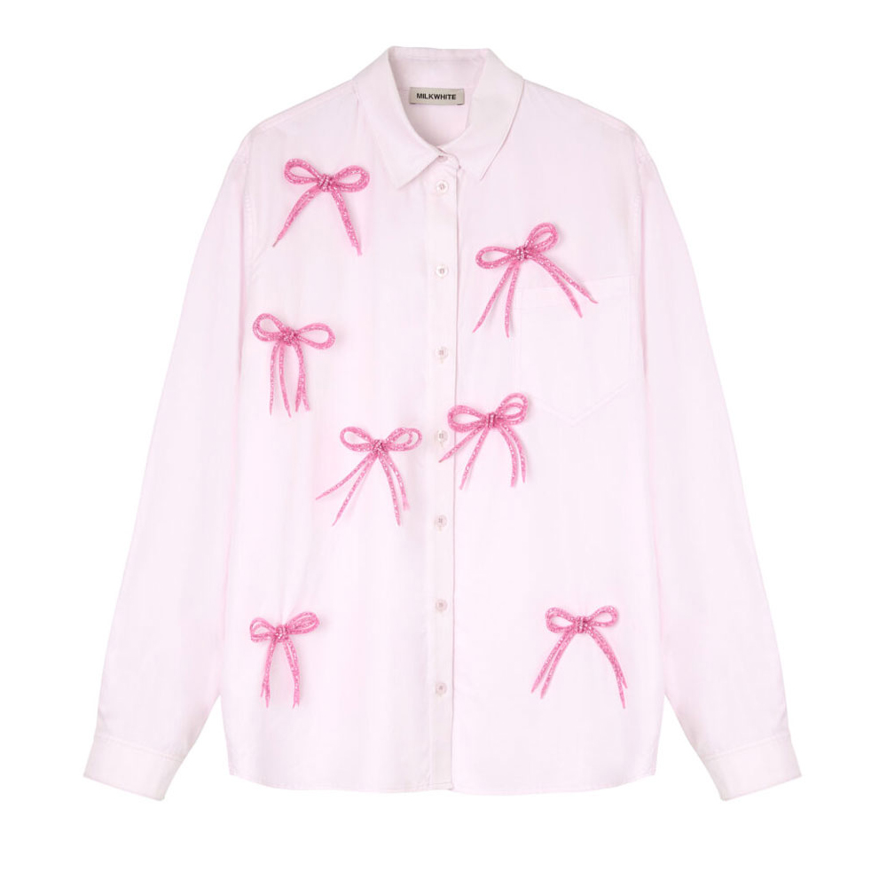 MILKWHITE Shirt With Bows Γυναικείο Πουκάμισο - Ροζ