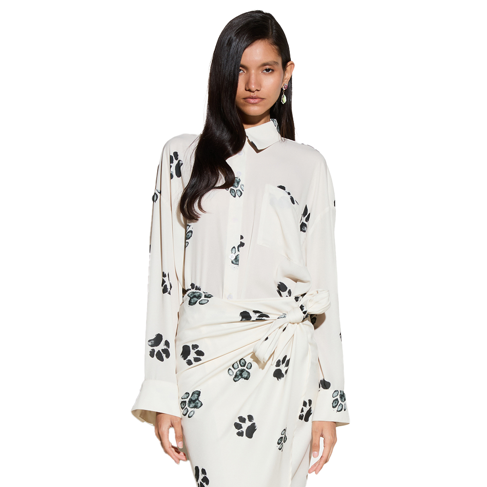 MILKWHITE Oversized Shirt Γυναικείο Πουκάμισο - Μπεζ