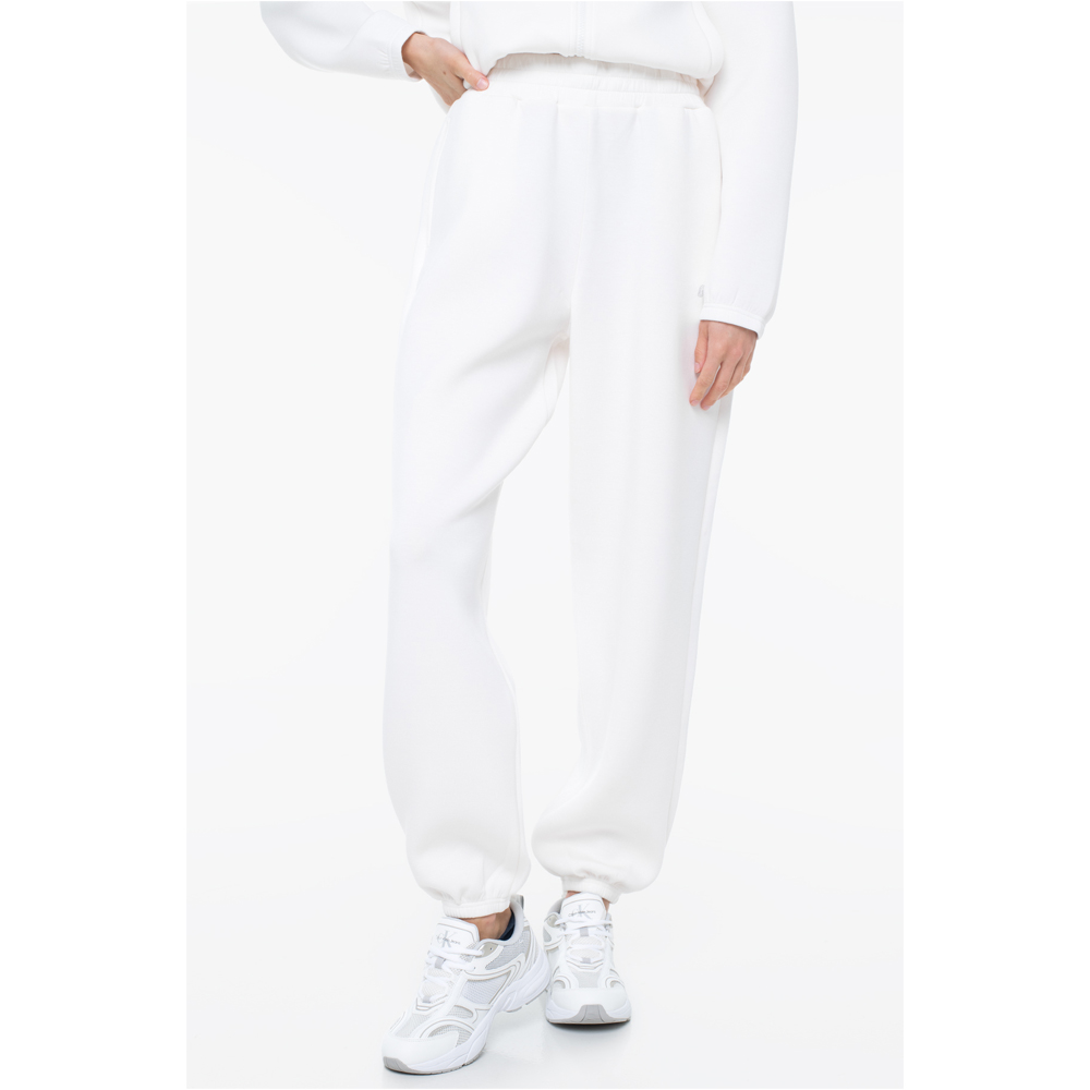 GUESS Cecilia Scuba Jogger Pants Γυναικείο Παντελόνι Φόρμας - Λευκό