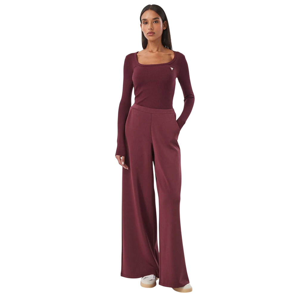 GUESS Colette Rib Top Γυναικεία Μπλούζα Μακρυμάνικη - 4