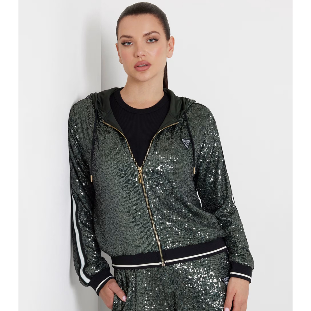 GUESS Mini Sequins Full Zip Γυναικεία Ζακέτα - 2