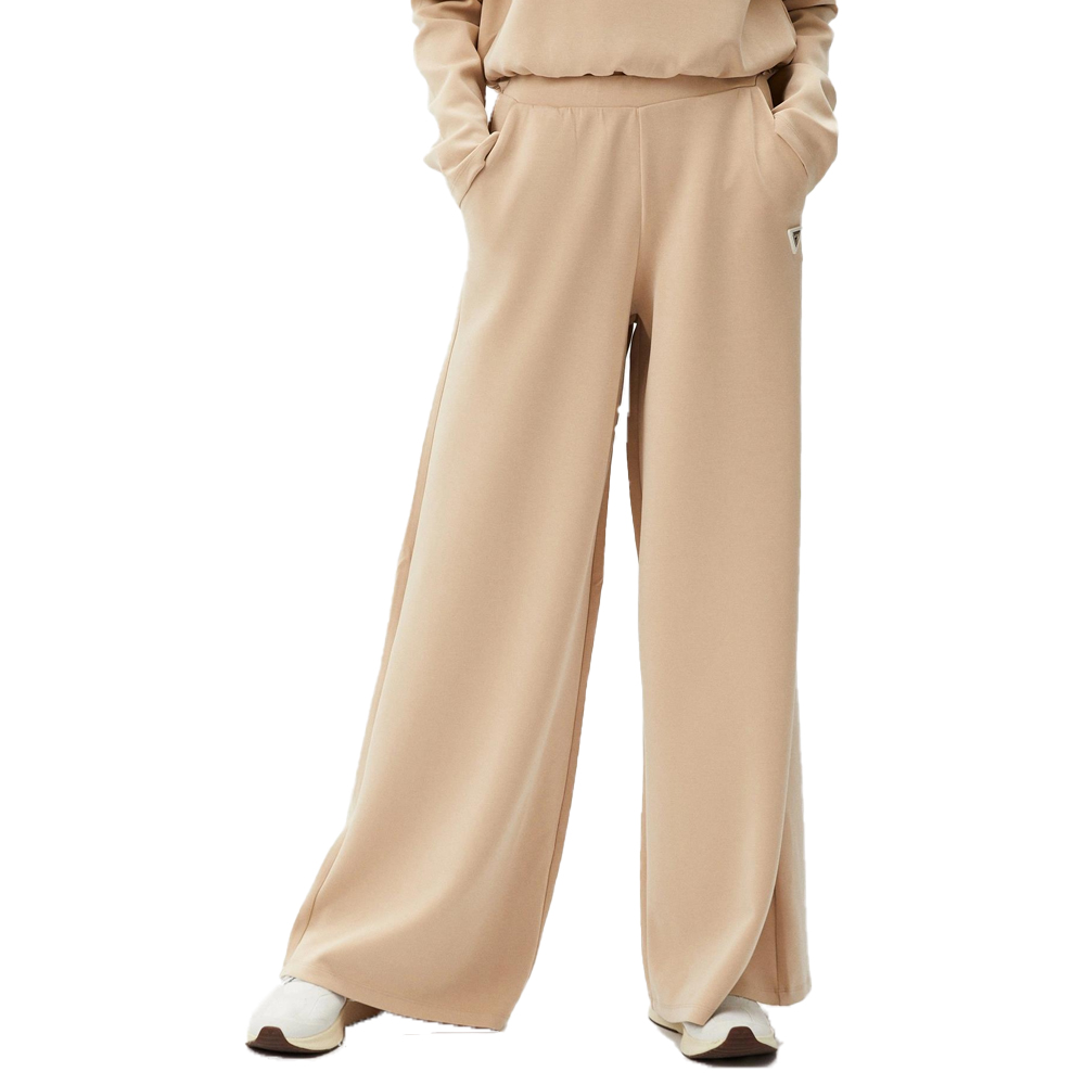 GUESS Olympe Wide Leg Pants Γυναικείο Παντελόνι Φόρμας - Μπεζ