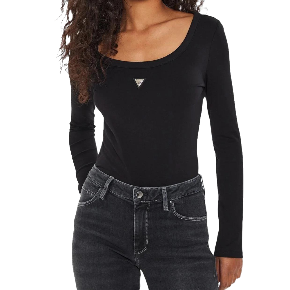 GUESS Colette Long Sleeve Bodysuit  Γυναικείο Κορμάκι - Μαύρο