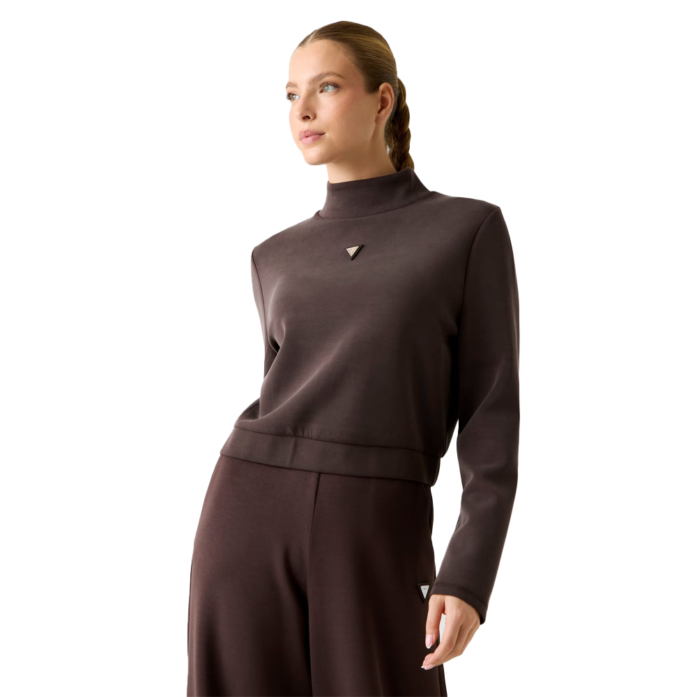 GUESS Olympe High Neck Sweatshirt Γυναικείο Cropped Φούτερ - 1