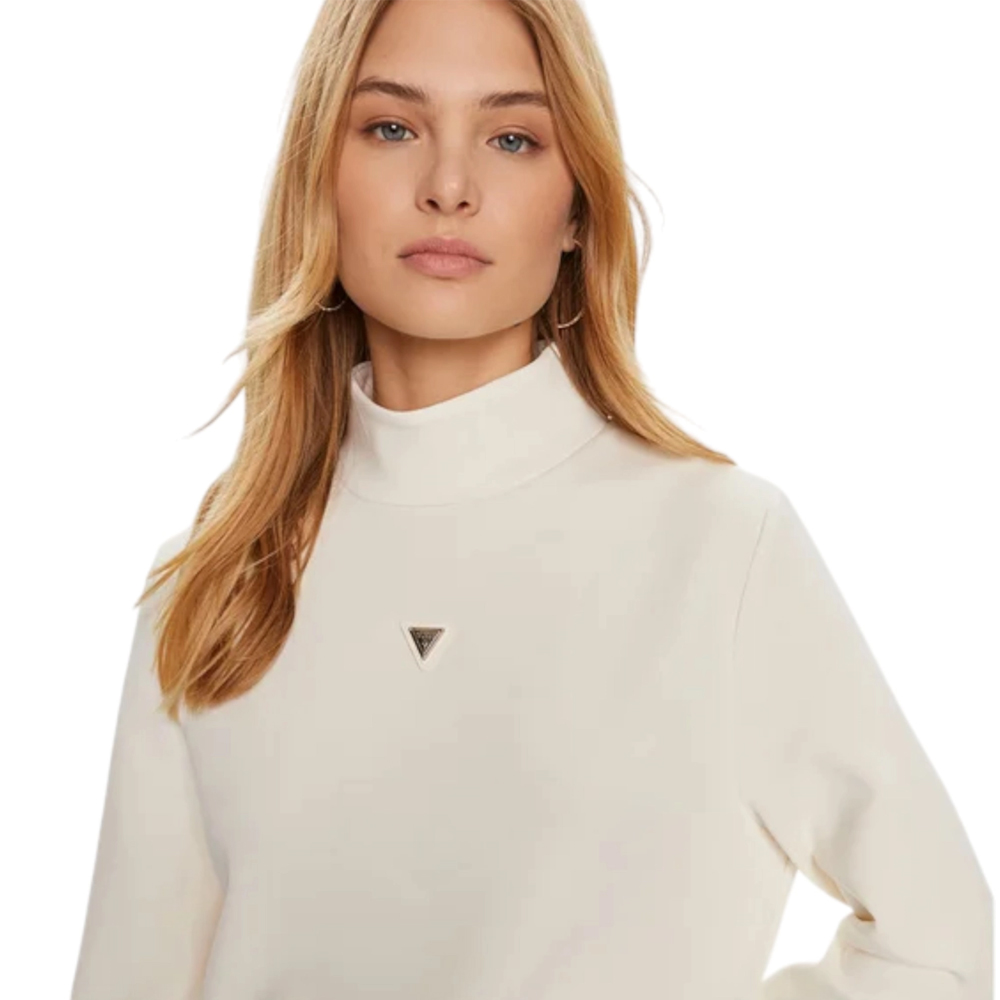 GUESS Olympe High Neck Sweatshirt Γυναικείο Cropped Φούτερ - 3