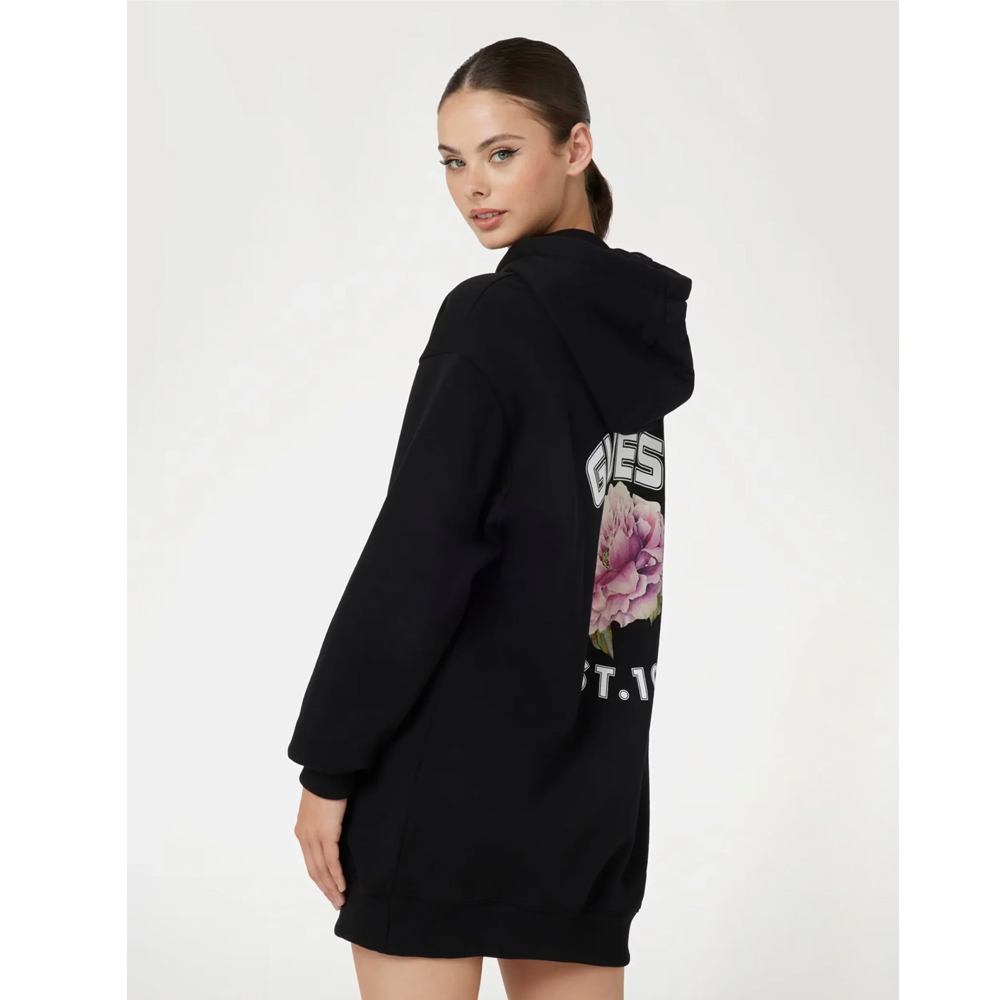 GUESS Peony Hoodie Sweatshirt Dress Φούτερ Φόρεμα Με Κουκούλα - 4