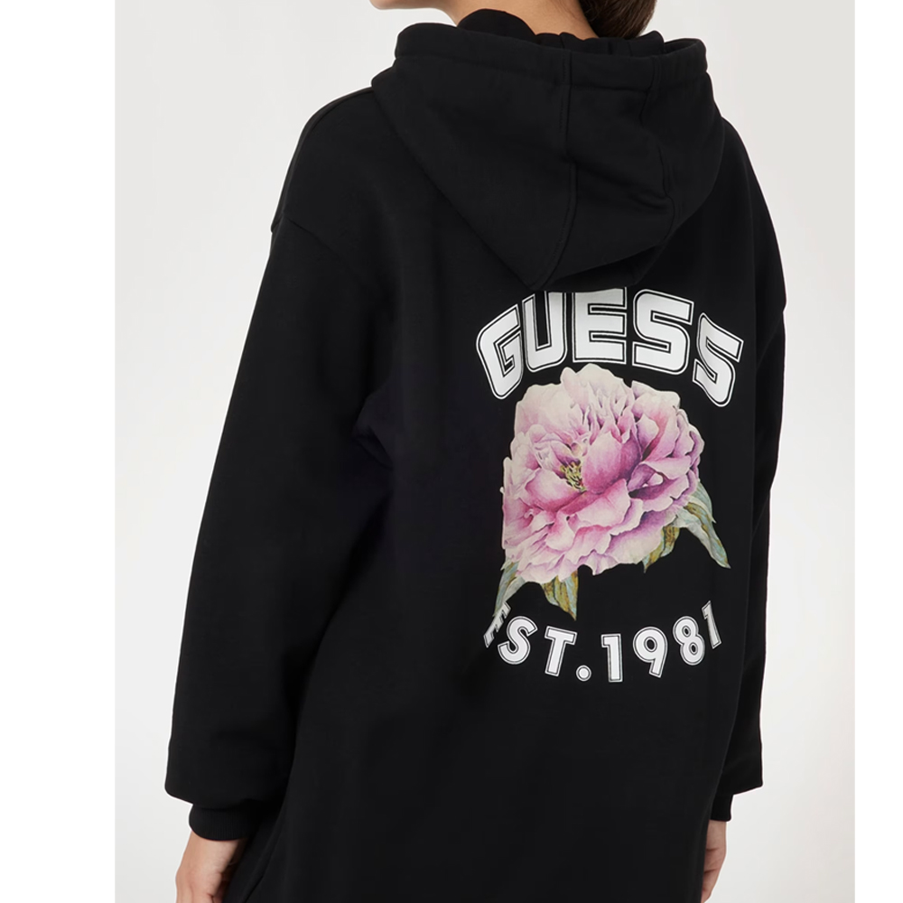 GUESS Peony Hoodie Sweatshirt Dress Φούτερ Φόρεμα Με Κουκούλα - 5